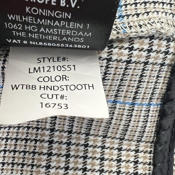 Liverpool Los Angeles Women’s Boyfriend Blazer Small Plaid Blue Beige Open Front - Picture 14 of 14